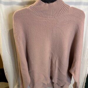 Express Mock Neck Sweater with Crossover Hem – Size L